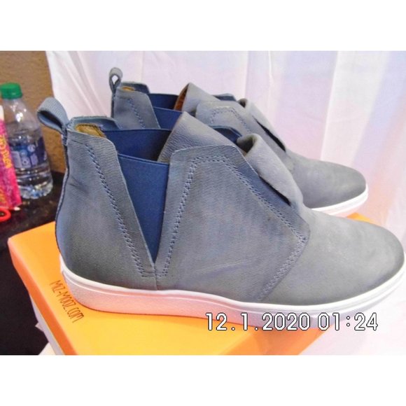 Miz Mooz Laurent Slip-On Hi-Top Sneakers Color Blue/Sky Size 10.5 - Picture 3 of 4